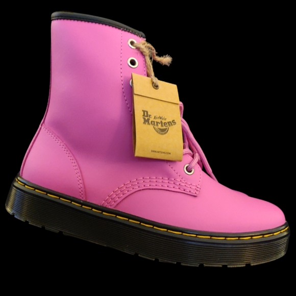 Dr. Martens Zavala Combat Pink Boots. Unisex. Size 5 M/ 6 L - Picture 2 of 12